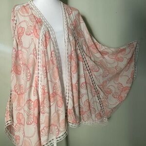 NWT, coral off white shrug top, XL